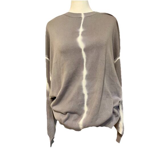 Elan Women's Tie Dye Crew 100% Cotton Slouchy Sweatshirt Sweater One Size NWT - Picture 7 of 7